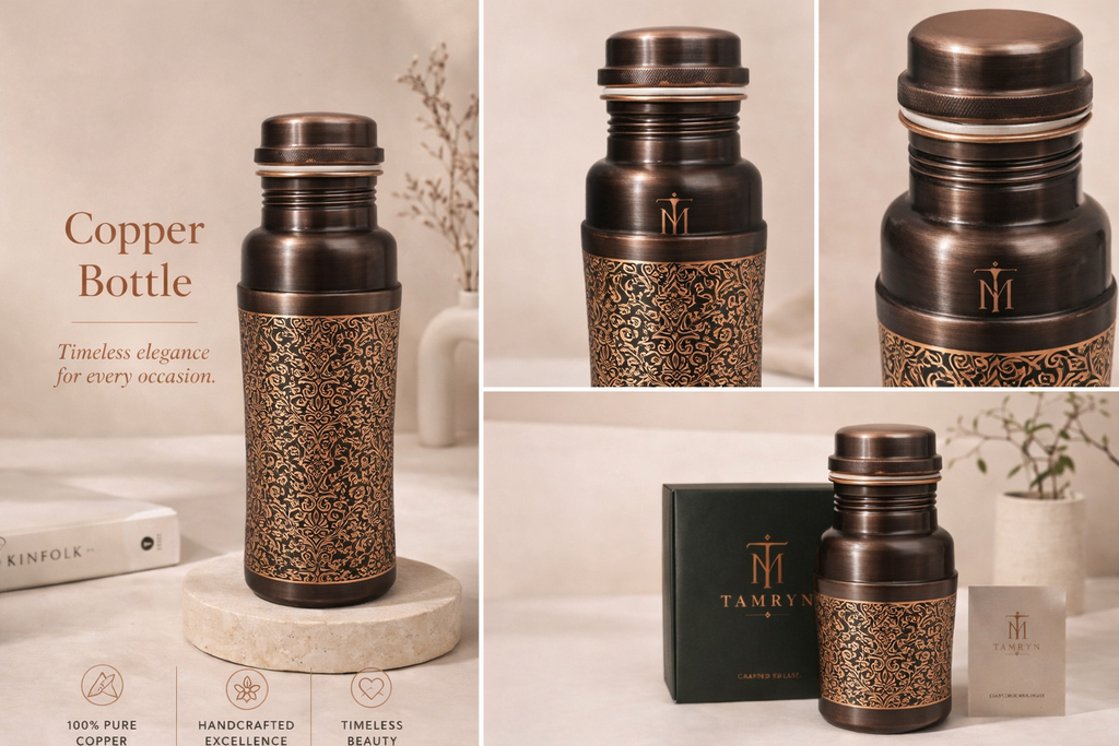 Tamryn Copper Bottle - Floral | 1 Litre