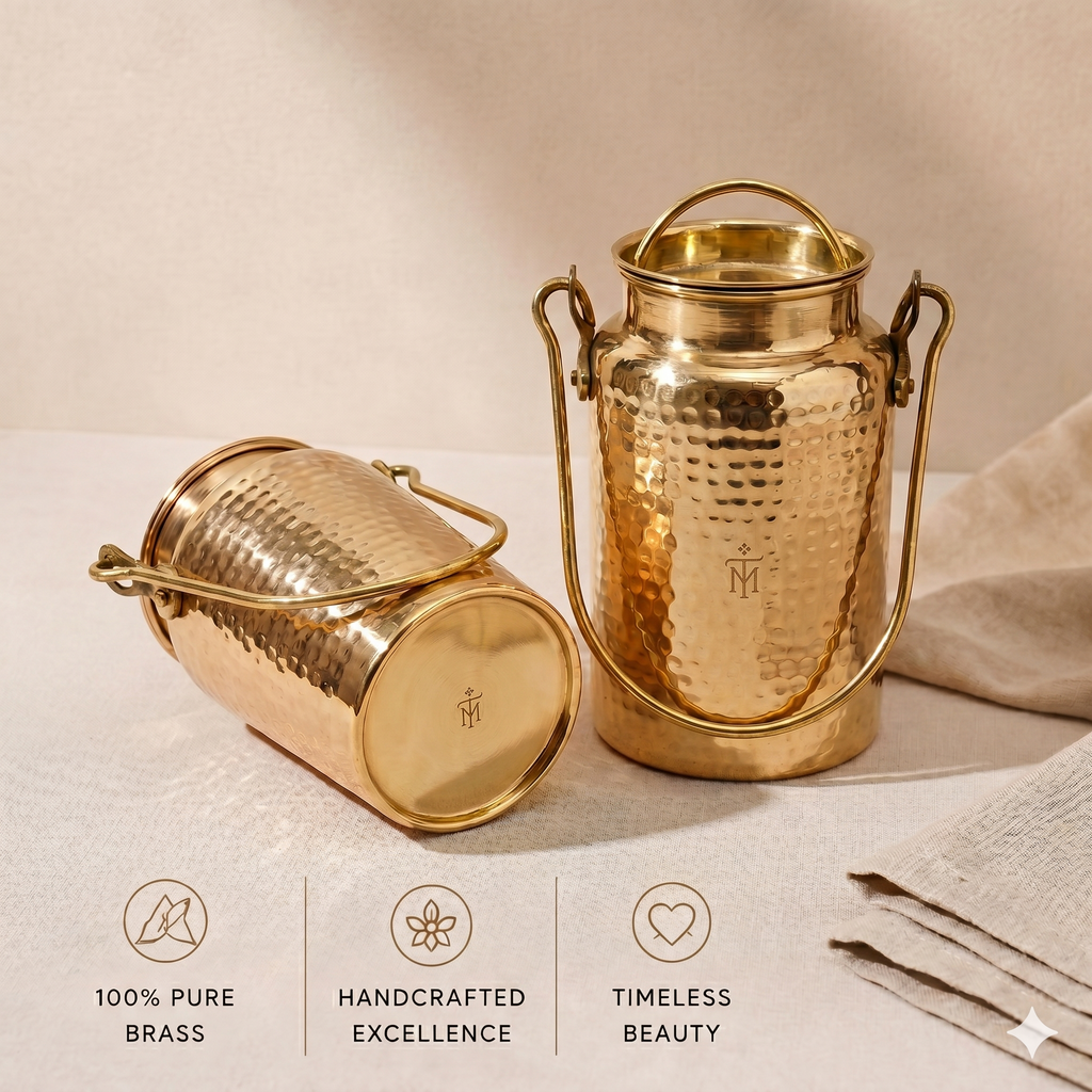 Tamryn Brass Milk Dholu Flask
