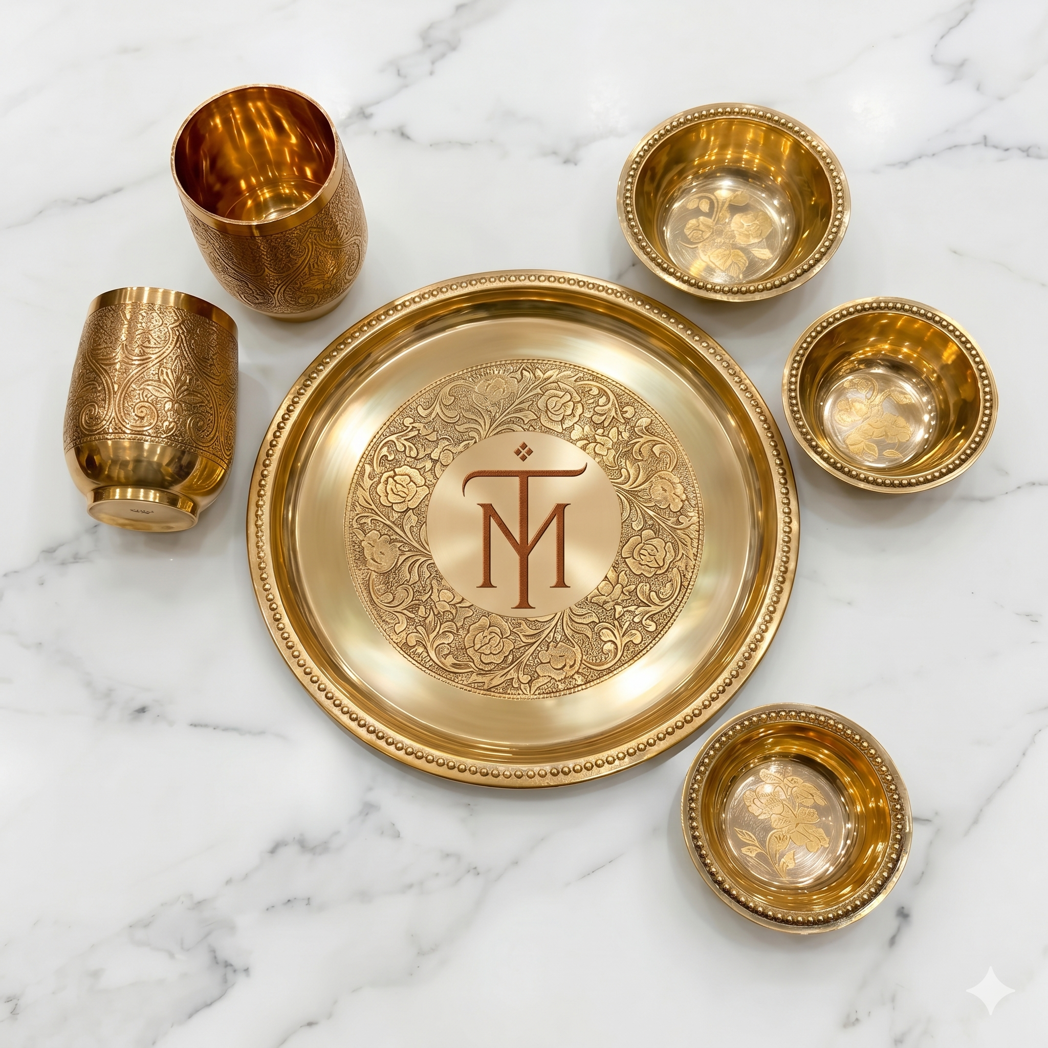 Tamryn Brass Plate Set