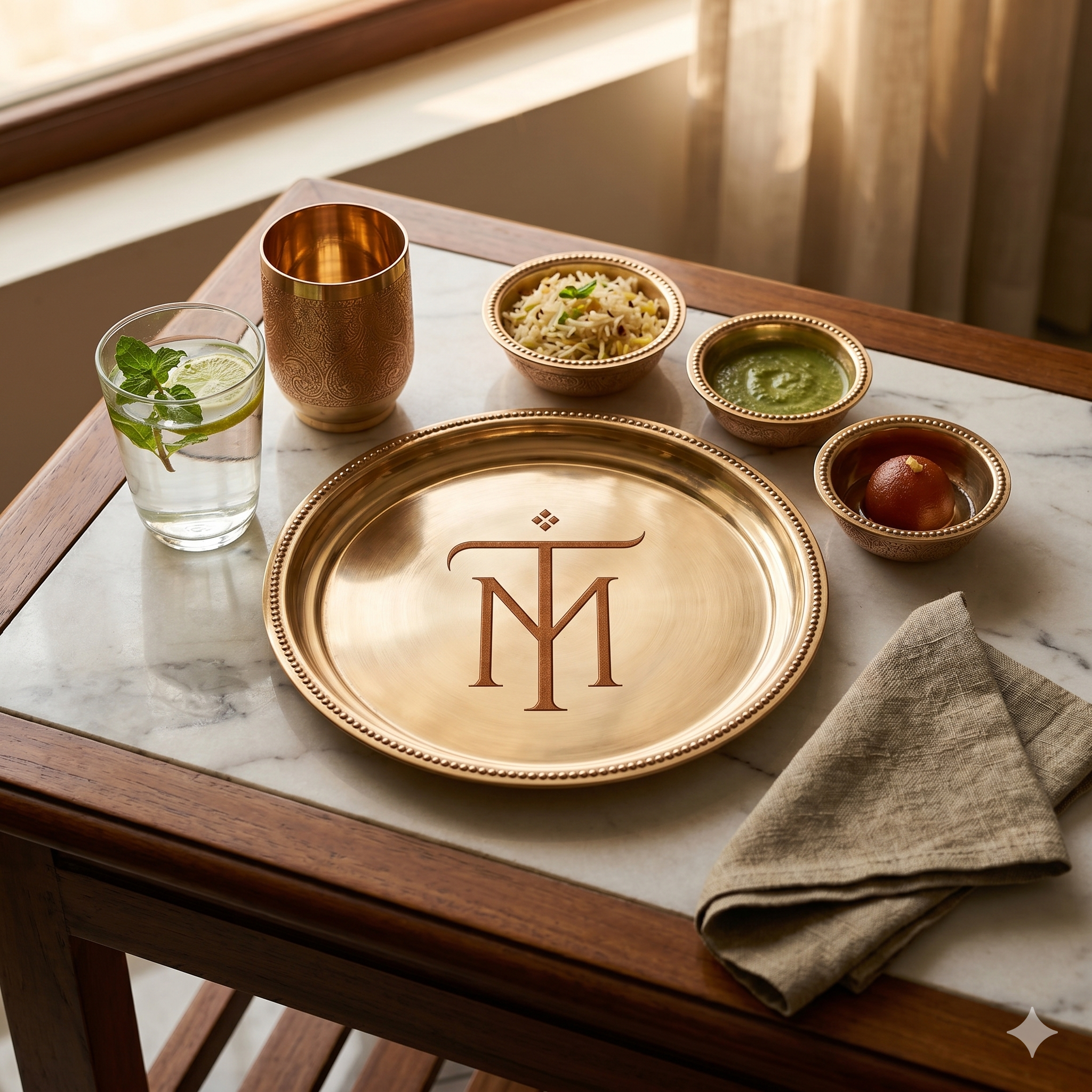 Tamryn Brass Plate Set
