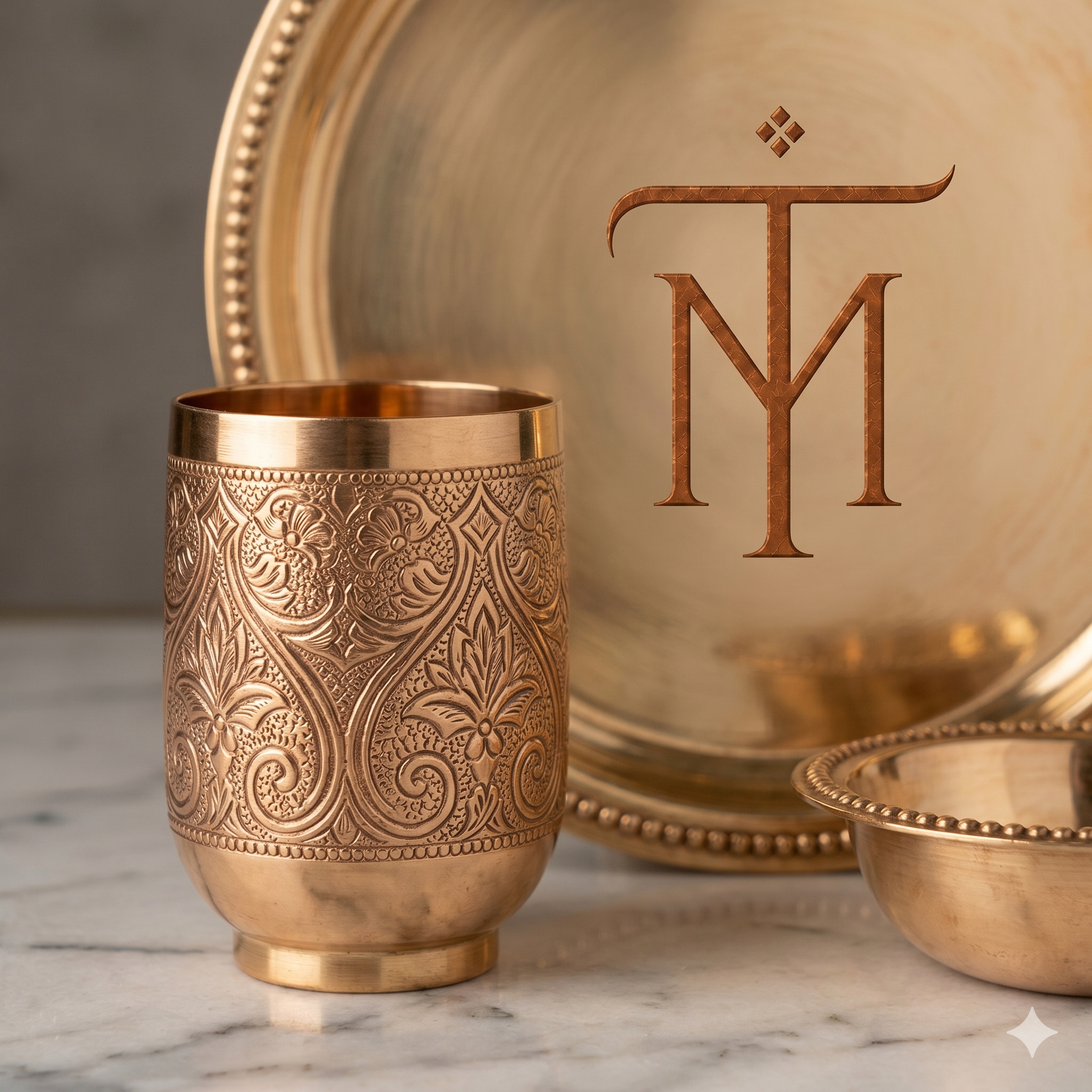 Tamryn Brass Plate Set