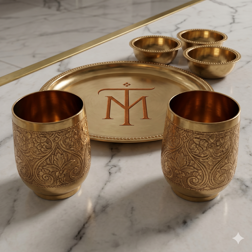 Tamryn Brass Plate Set
