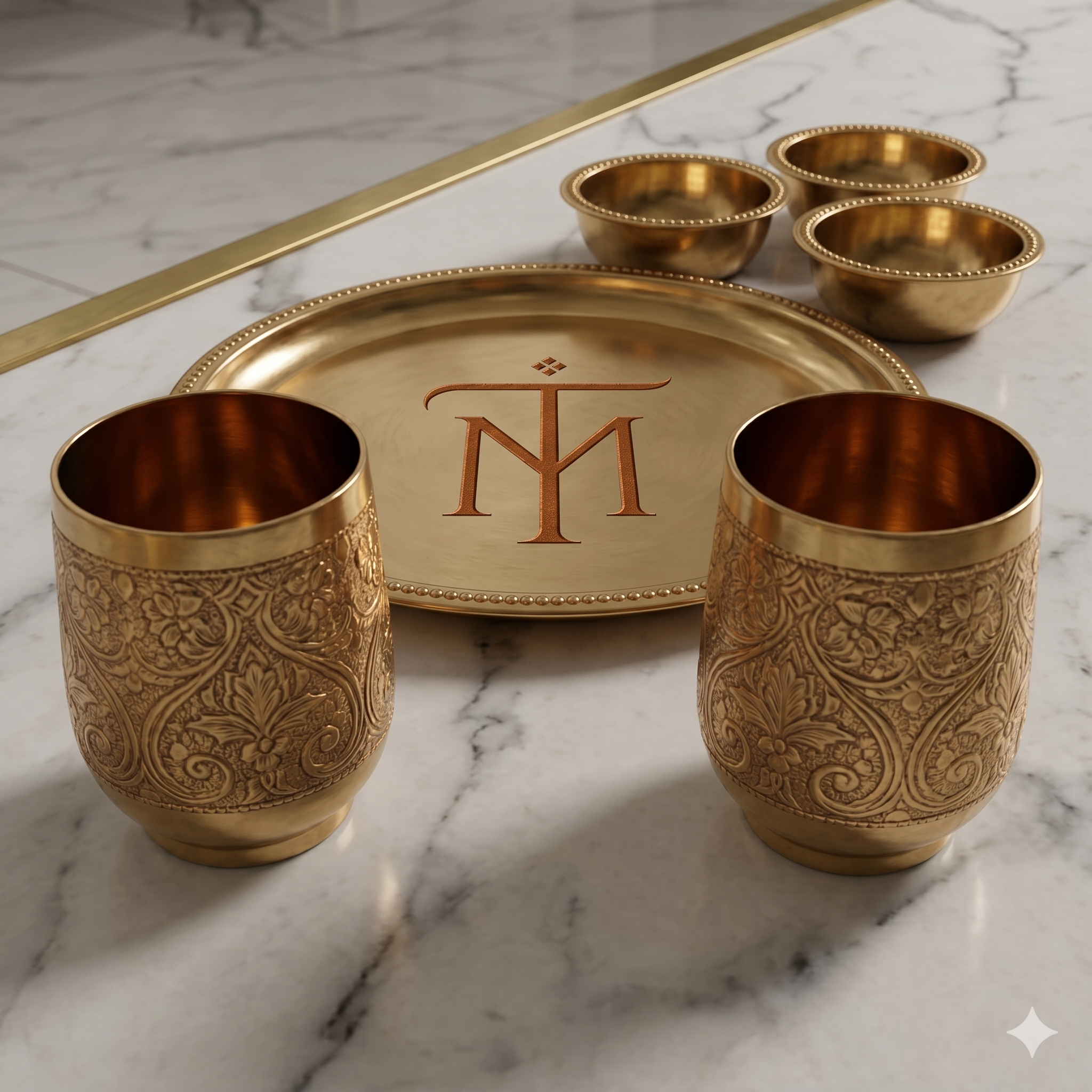 Tamryn Brass Plate Set