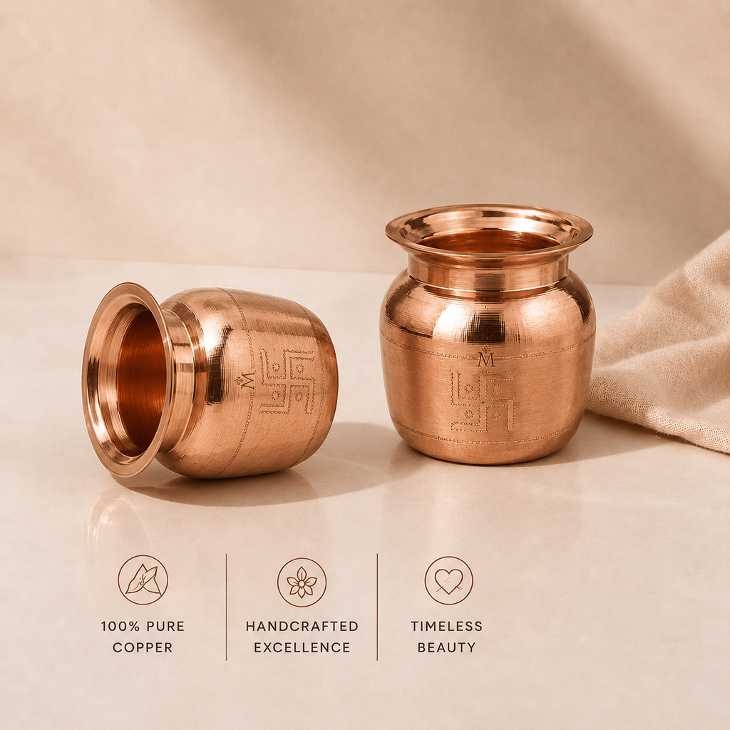 Tamryn Copper Pooja Flask