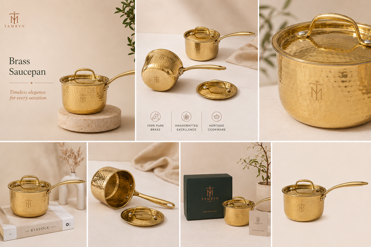 Tamryn Brass Saucepan