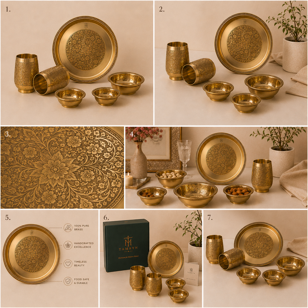 Tamryn Brass Plate Set