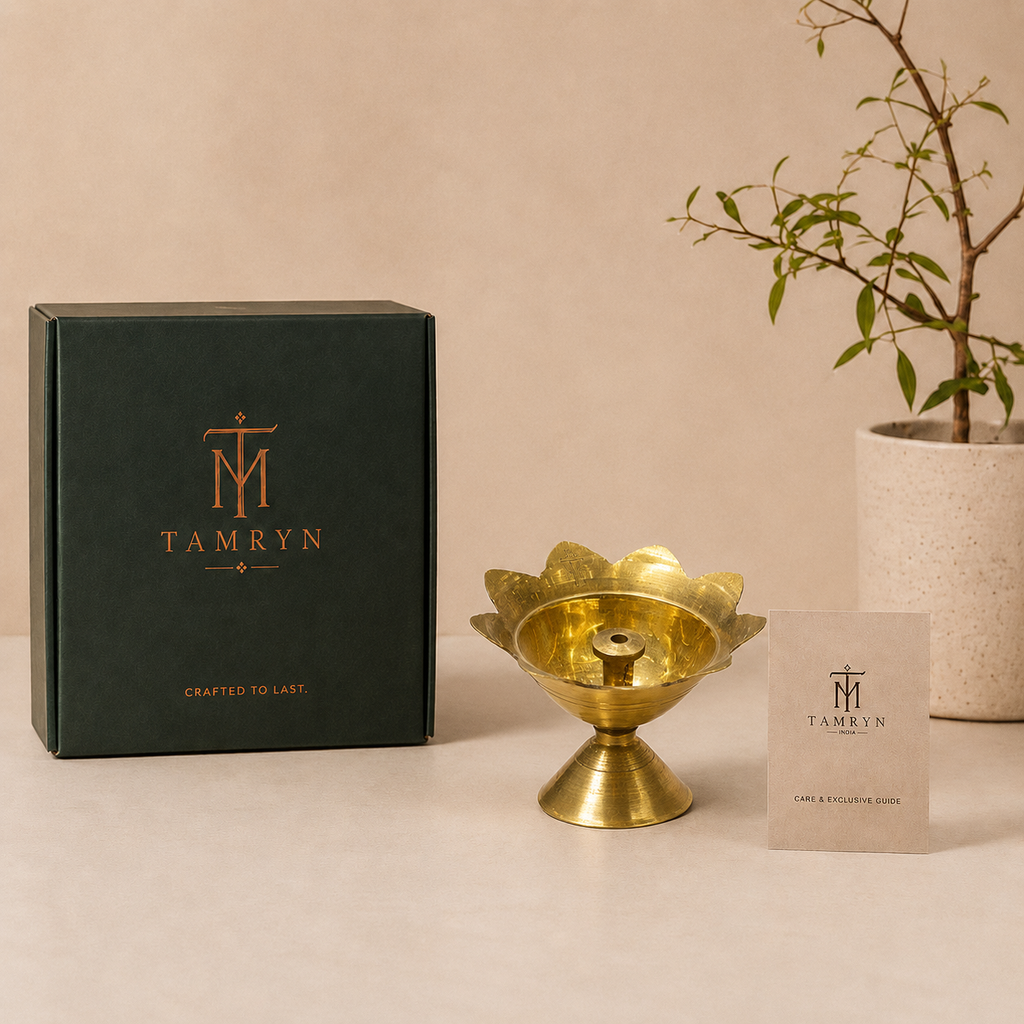 Tamryn Brass Flower Diya