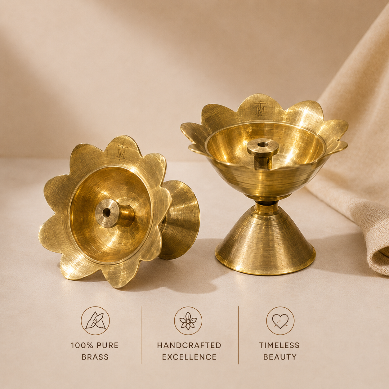 Tamryn Brass Flower Diya