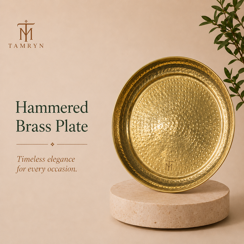Tamryn Brass Hammered Plate