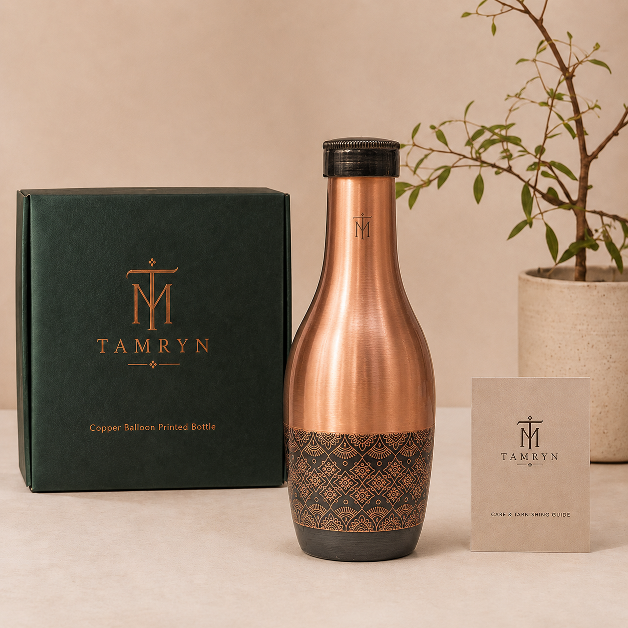 Tamryn Copper Balloon Printed Bottle