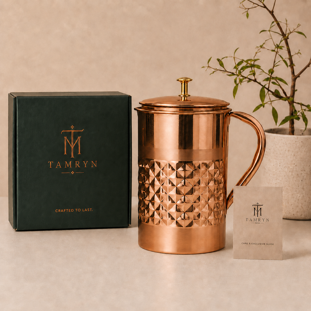 Tamryn Copper Jug Half Diamond