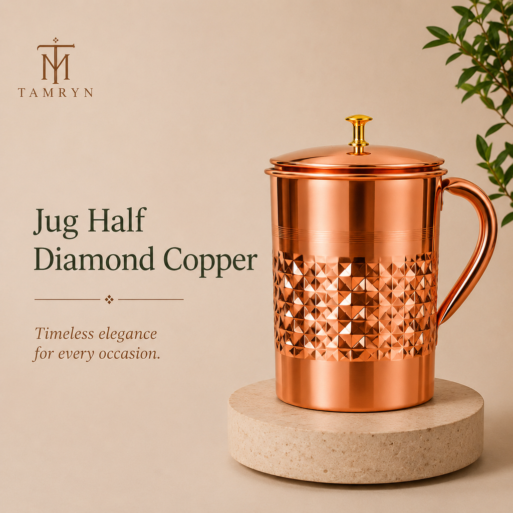 Tamryn Copper Jug Half Diamond