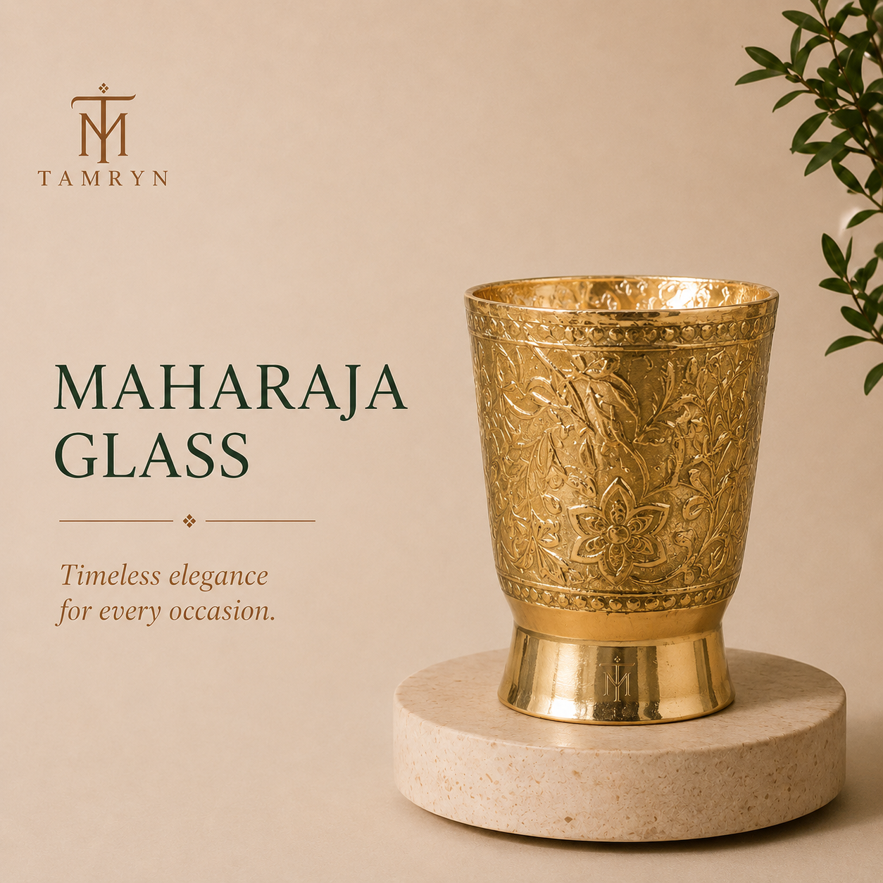 Tamryn Brass Maharaja Glass