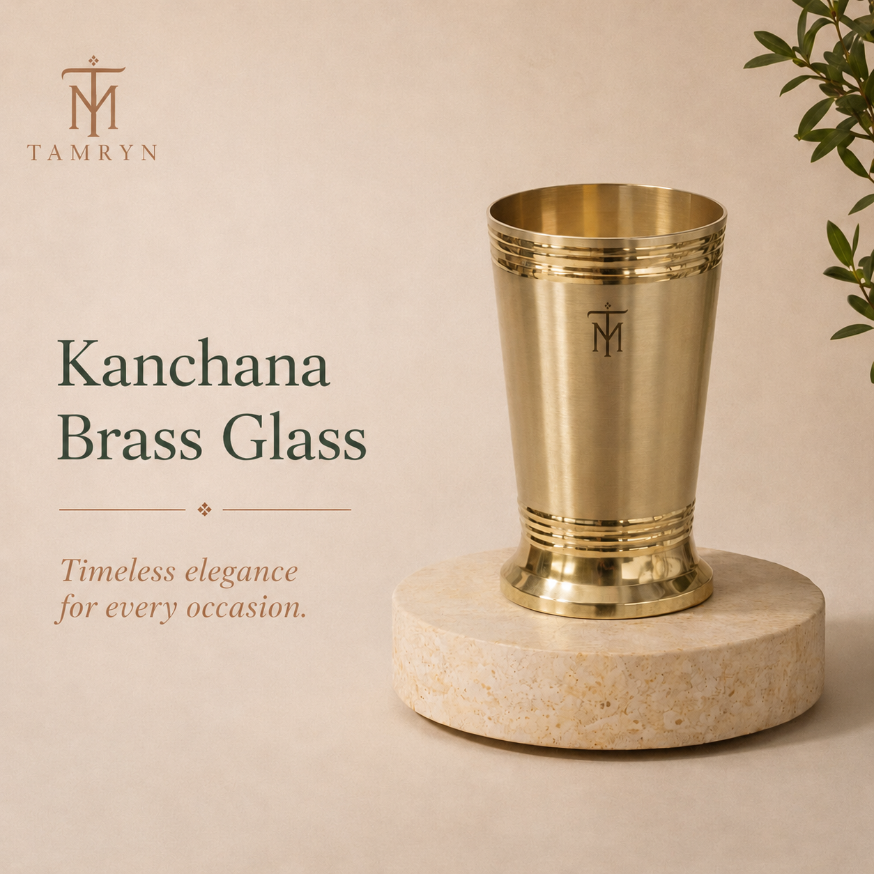 Tamryn Brass Kanchana Glass
