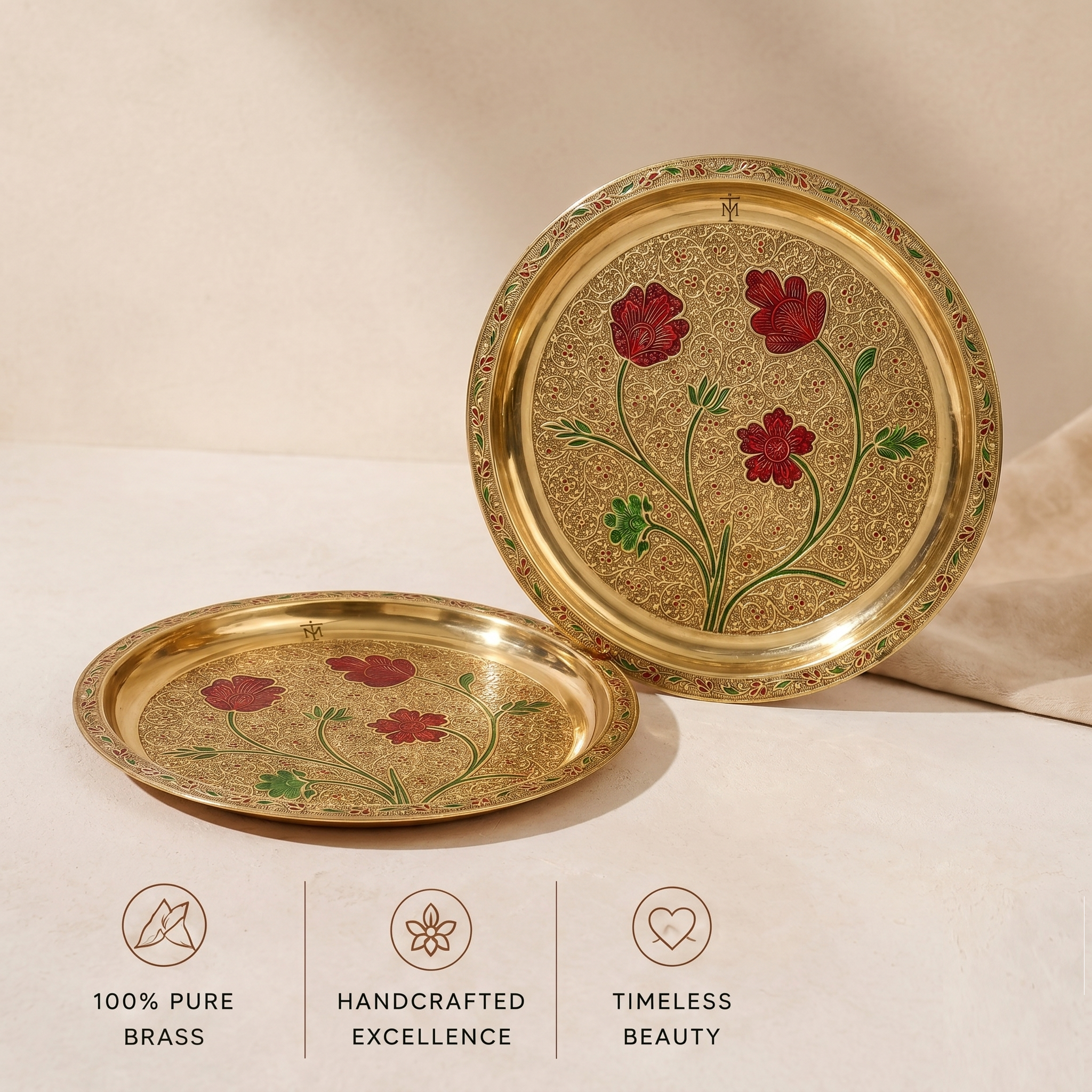 Tamryn Pooja Plate Ashtdhatu