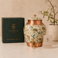 Tamryn Copper Matka Water Dispenser Floral Green -10 L