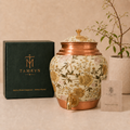 Tamryn Copper Matka Water Dispenser Meena Flower - 10 L