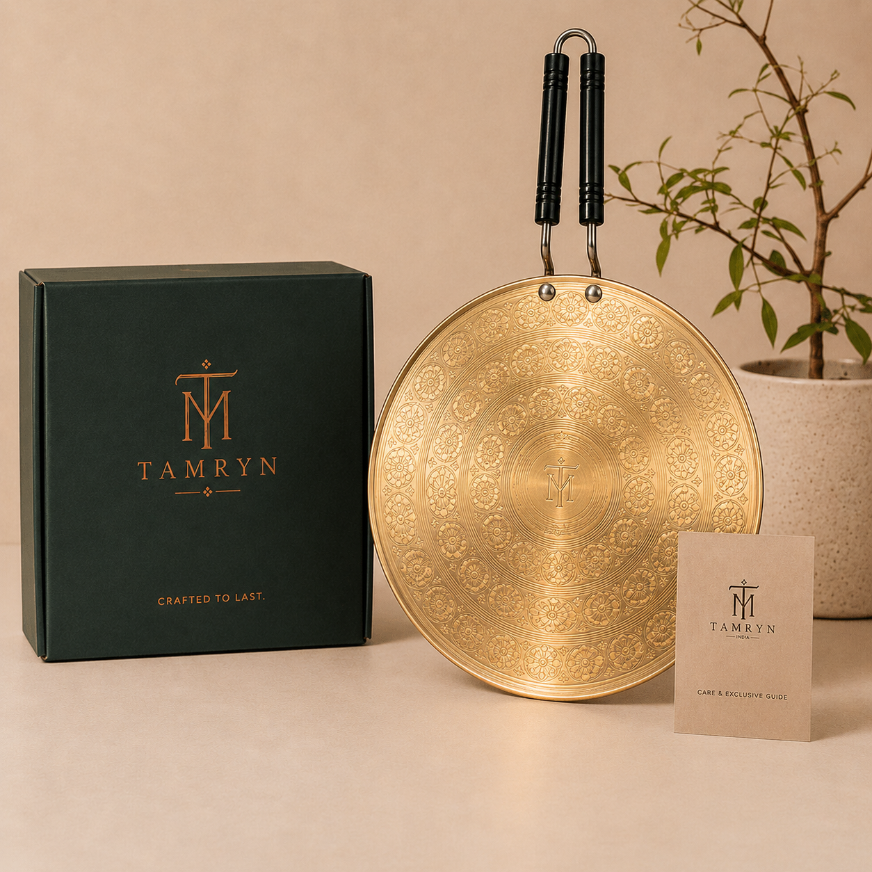 Tamryn Brass Heavy Gauge - Flower Tawa