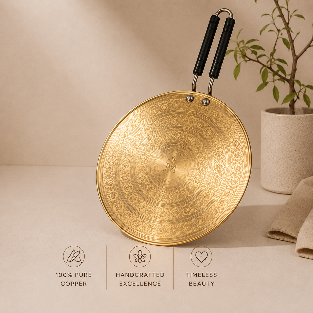 Tamryn Brass Heavy Gauge - Flower Tawa