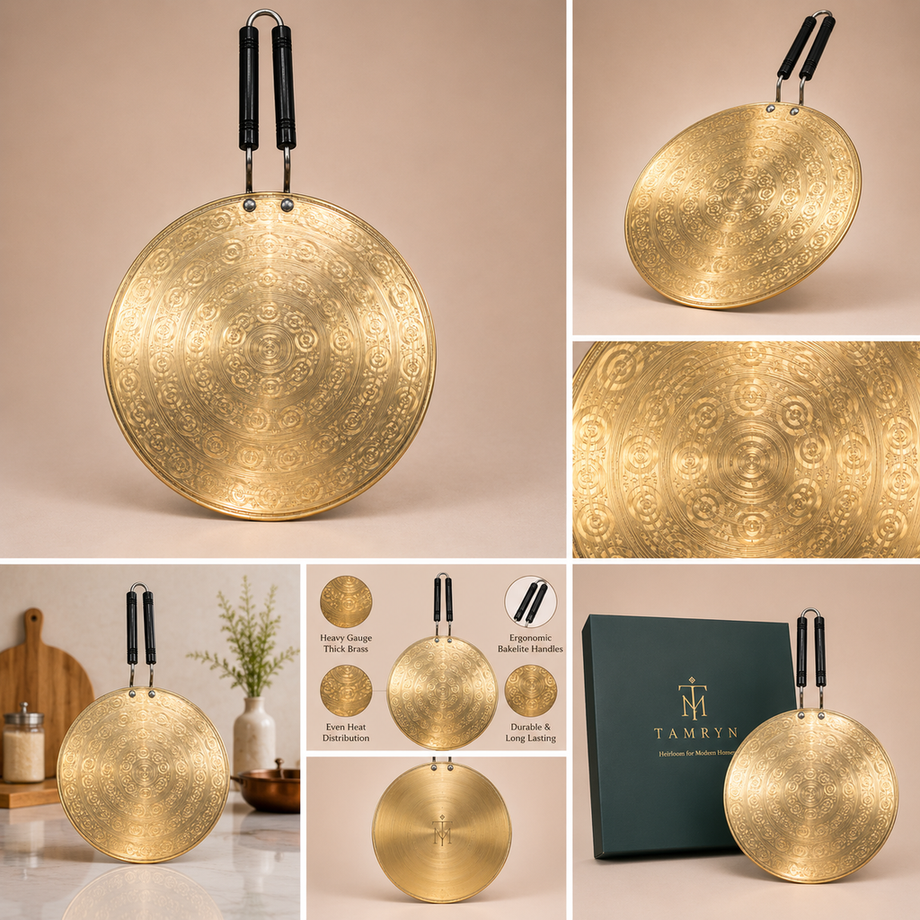 Tamryn Brass Heavy Gauge - Flower Tawa