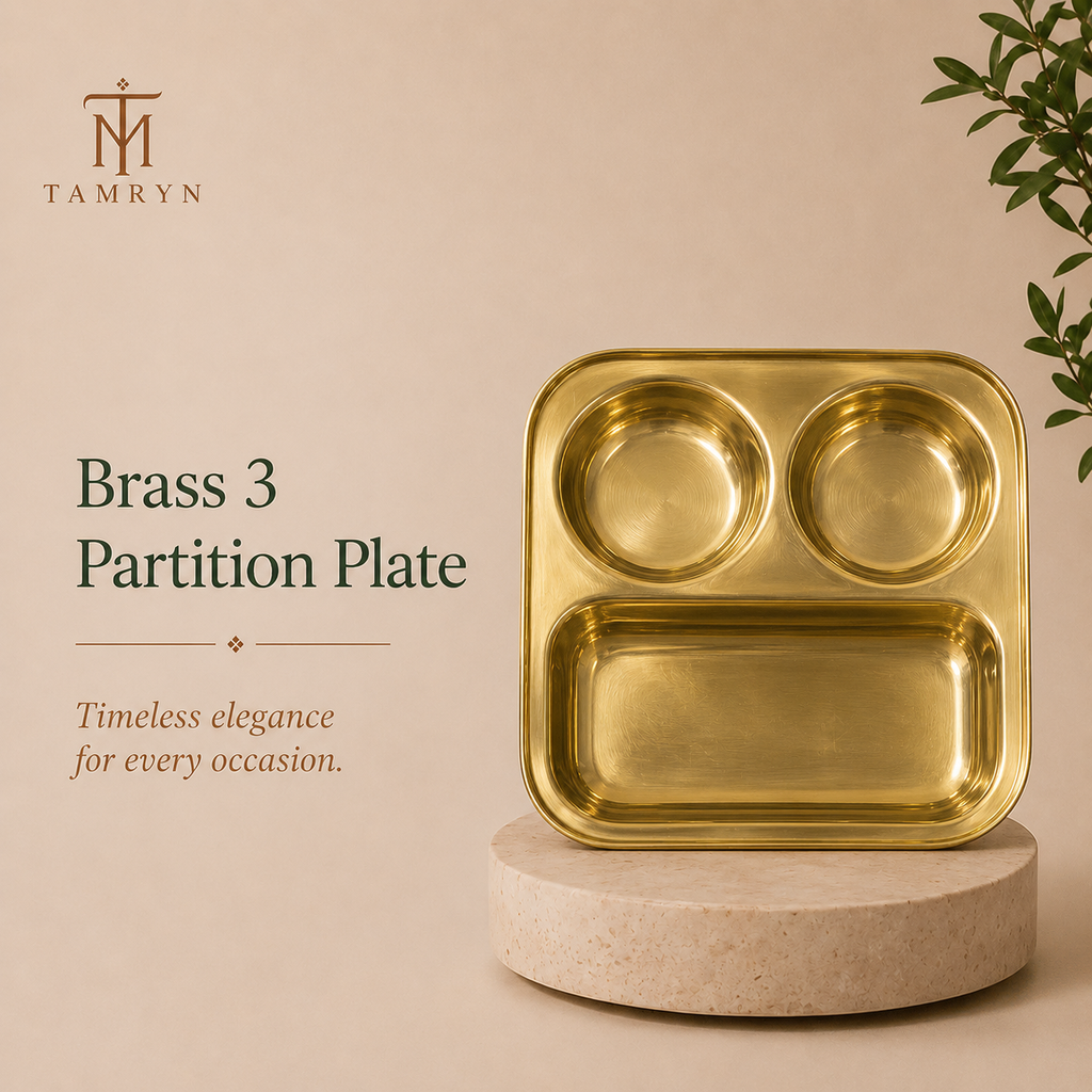 Tamryn Brass 3 Partition Plate