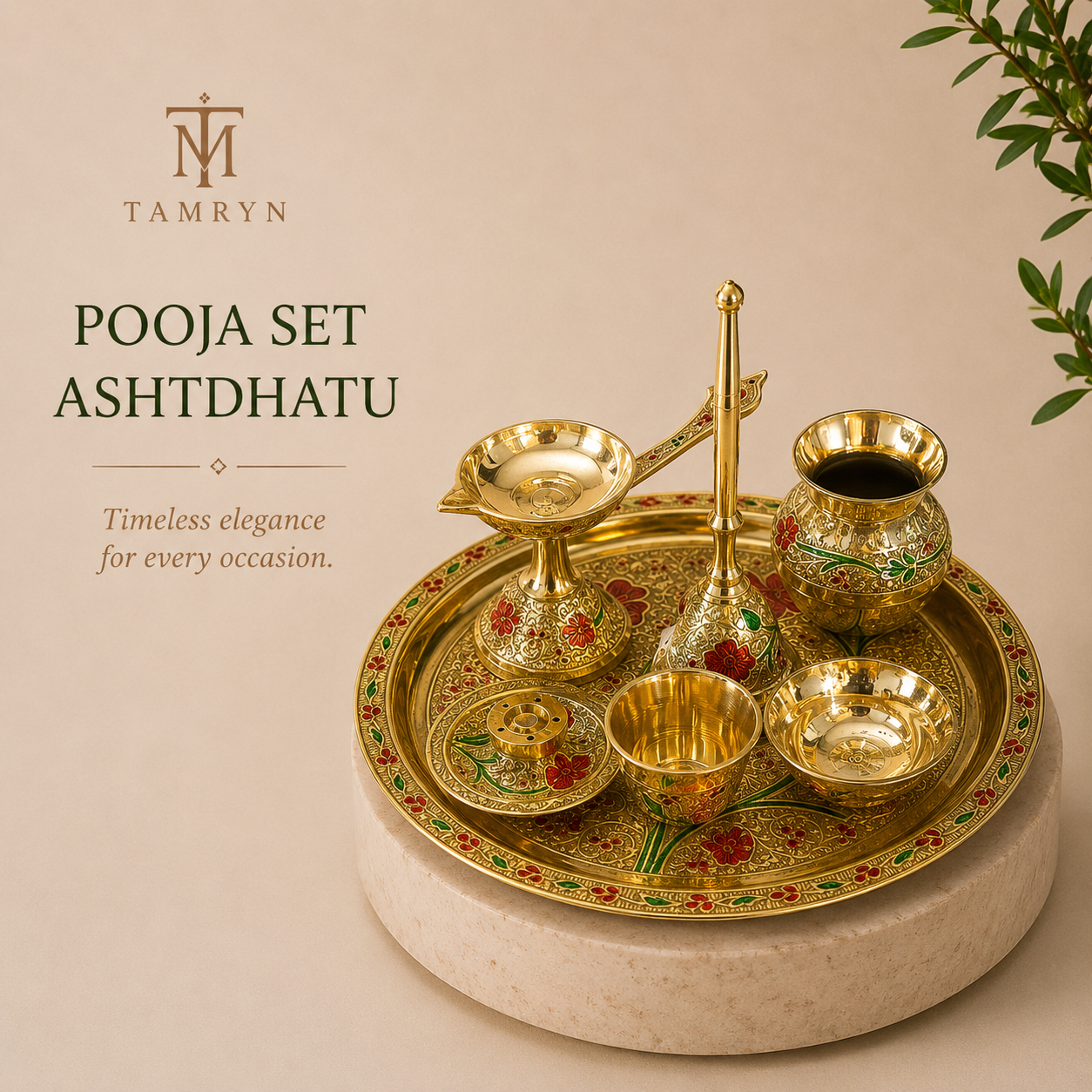 Tamryn  Pooja Set Ashtdhatu