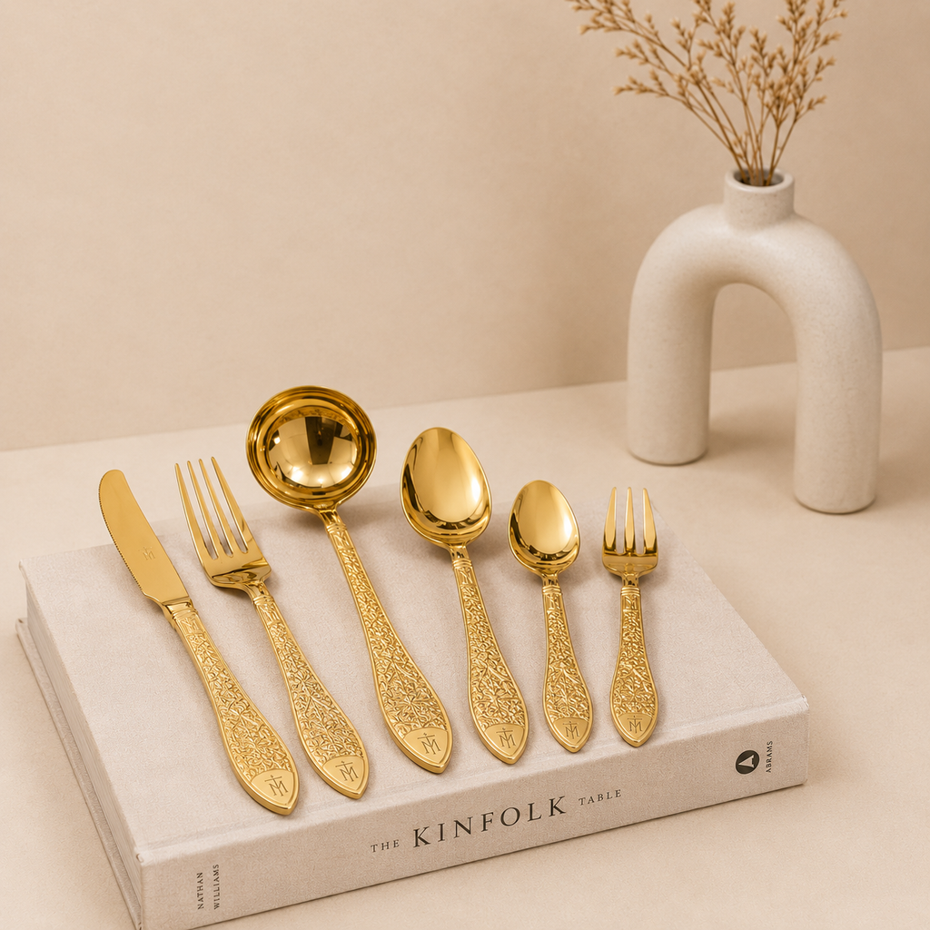 Tamryn Brass Shinny Cutlery Set