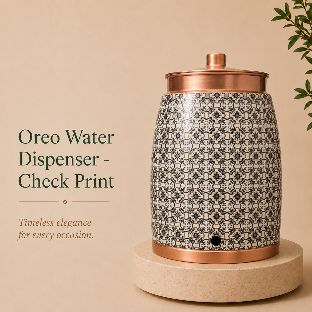 Tamryn Cooper Oreo Water Dispenser Check Print
