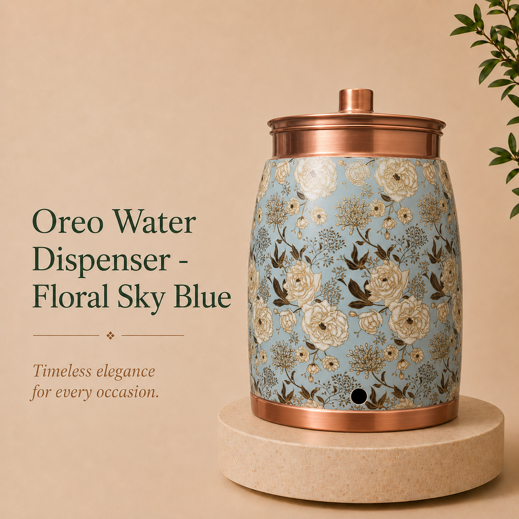 Tamryn Cooper Oreo Water Dispenser Floral Sky Blue