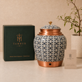 Tamryn Copper Matka Water Dispenser Check Print